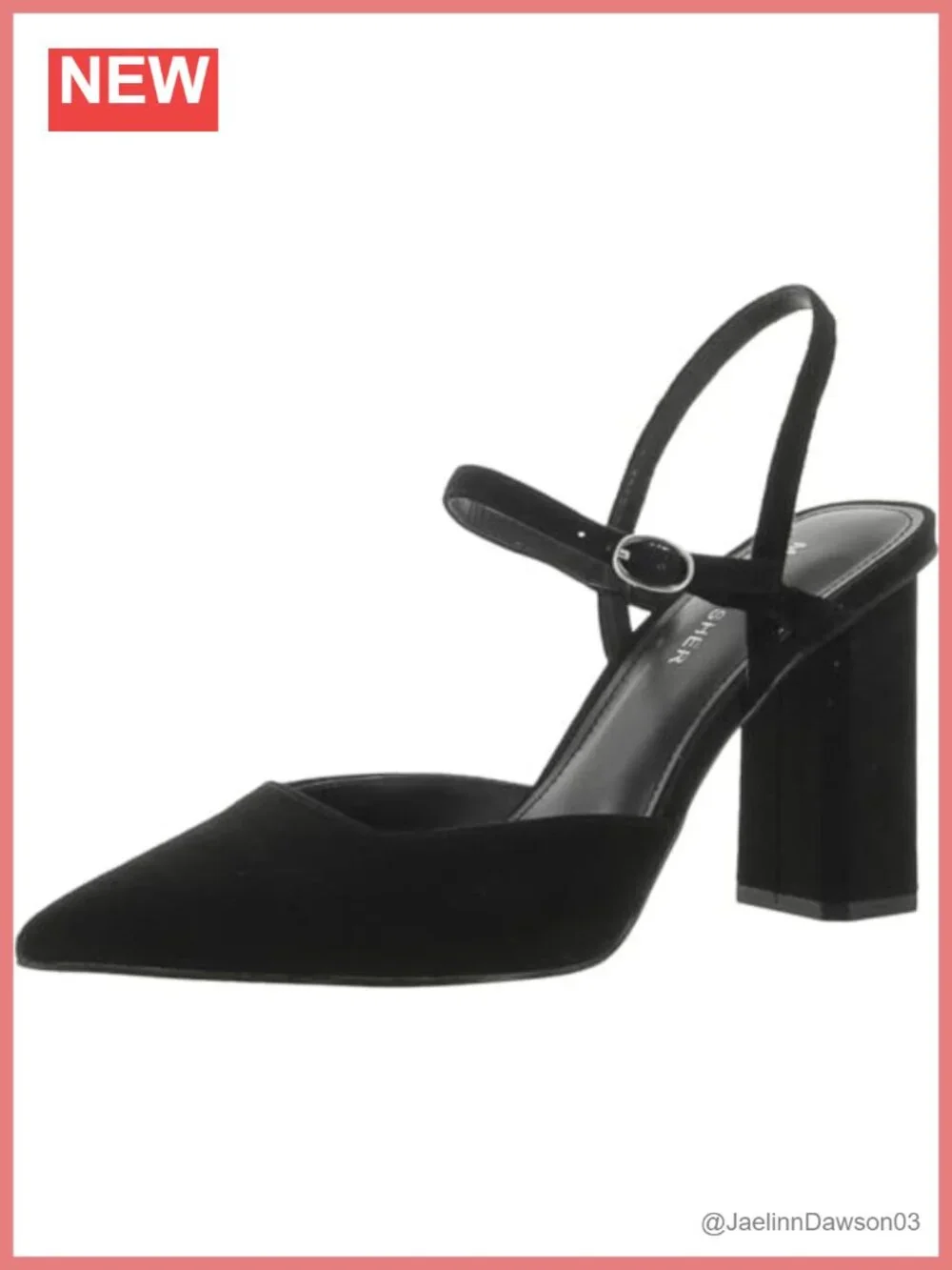 Marc Fisher Doster Pointed Toe Block Heel Dress Pumps Women's Suede Ankle Strap